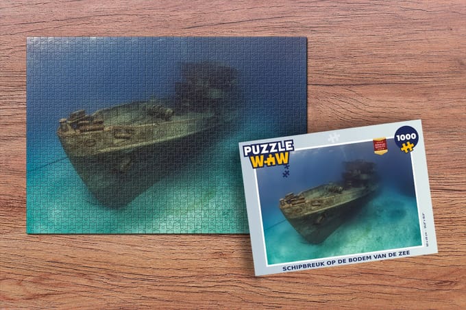 Puzzel Schipbreuk op de bodem van de zee - Legpuzzel - Puzzel 1000 stukjes volwassenen