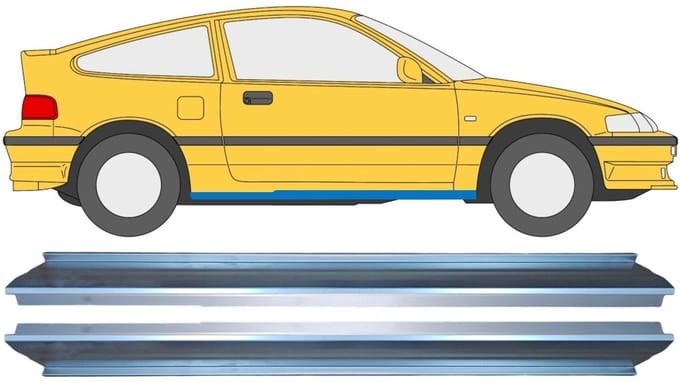 Reparatie dorpel voor Honda CRX 1987-1992 / Links + Rechts / Set