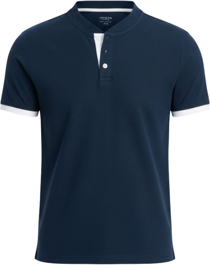OMBRE T-shirt - Regular Fit - Katoen - Korte Mouw Marine M