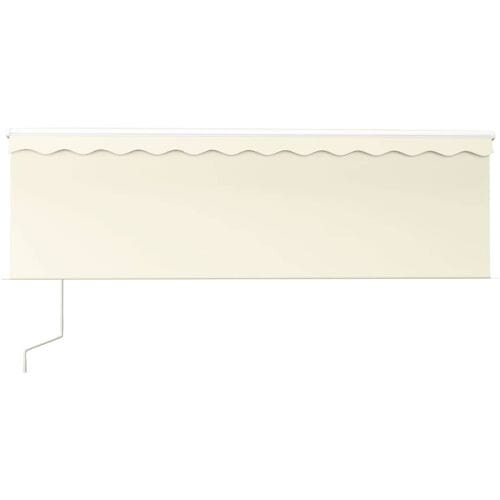 vidaXL - Luifel - automatisch - met - rolgordijn, - LED - en - windsensor - 4x3m - crème