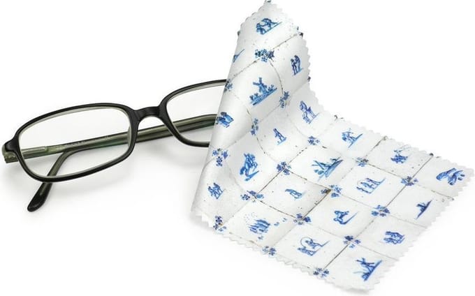 Brillendoekje, 10 x 15 cm, Delfts blauwe tegels