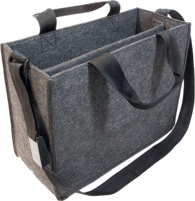 Sigel Desk Sharing Bag opbergtas bureautas voor hybride werken Classic Medium vilt donkergrijs
