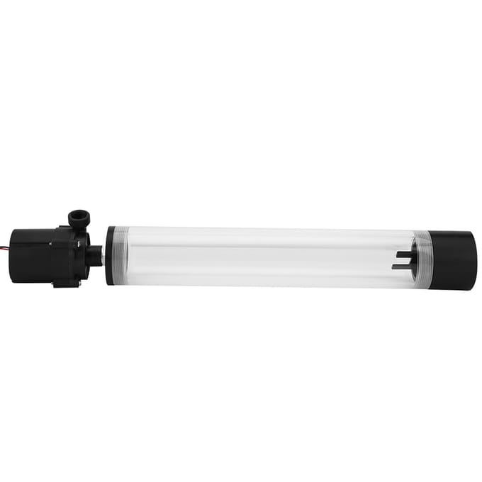 Acryl Computer DIY Waterkoeling Tank Cilinder Reservoir 19W Pomp G14 300mm 300mm black