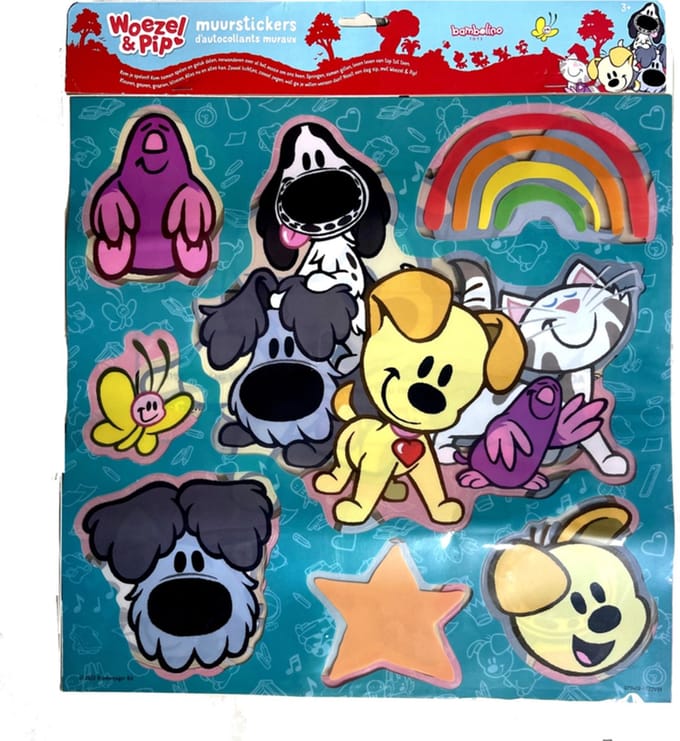 Woezel & Pip muurstickers - baby / junior slaapkamer sticker