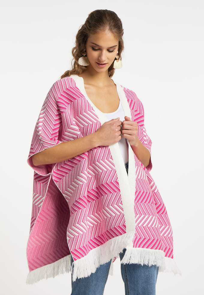 IZIA gebreide poncho mahisha