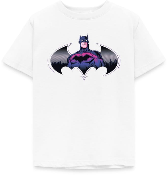 Batman Cool Ontwerp Met Logo En Roze Kostuum T-Shirt Kinderen