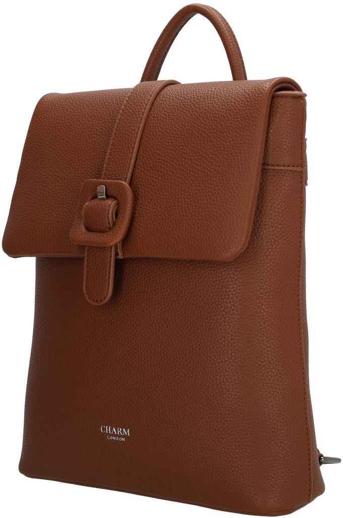 Charm London Uptown Rugzak - Rugtas - Daypack - Dames - Overslag - Cognac