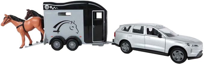Kids Globe Volvo EX90 met Cheval Liberté Paardentrailer