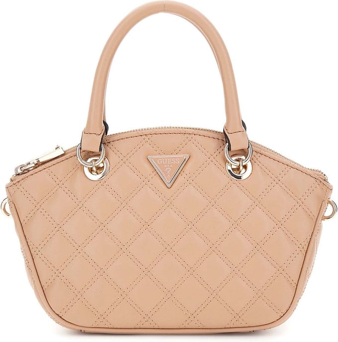 GUESS Schoudertas Handtas Giully Mini Satchel Beige Lichtbruin