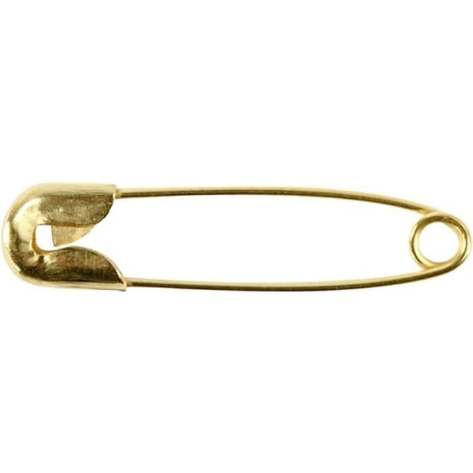 Veiligheidsspelden l: 22 mm dikte 0 6 mm goud 100stuks