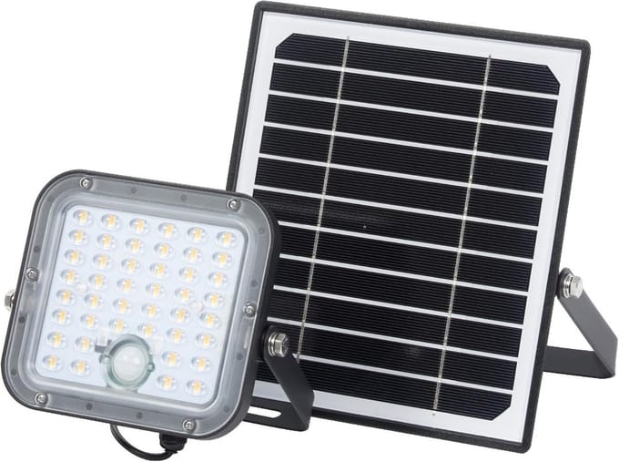 Zonne-energie LED Floodlight met PIR Bewegingssensor en Afstandsbediening | 1400 Lumen