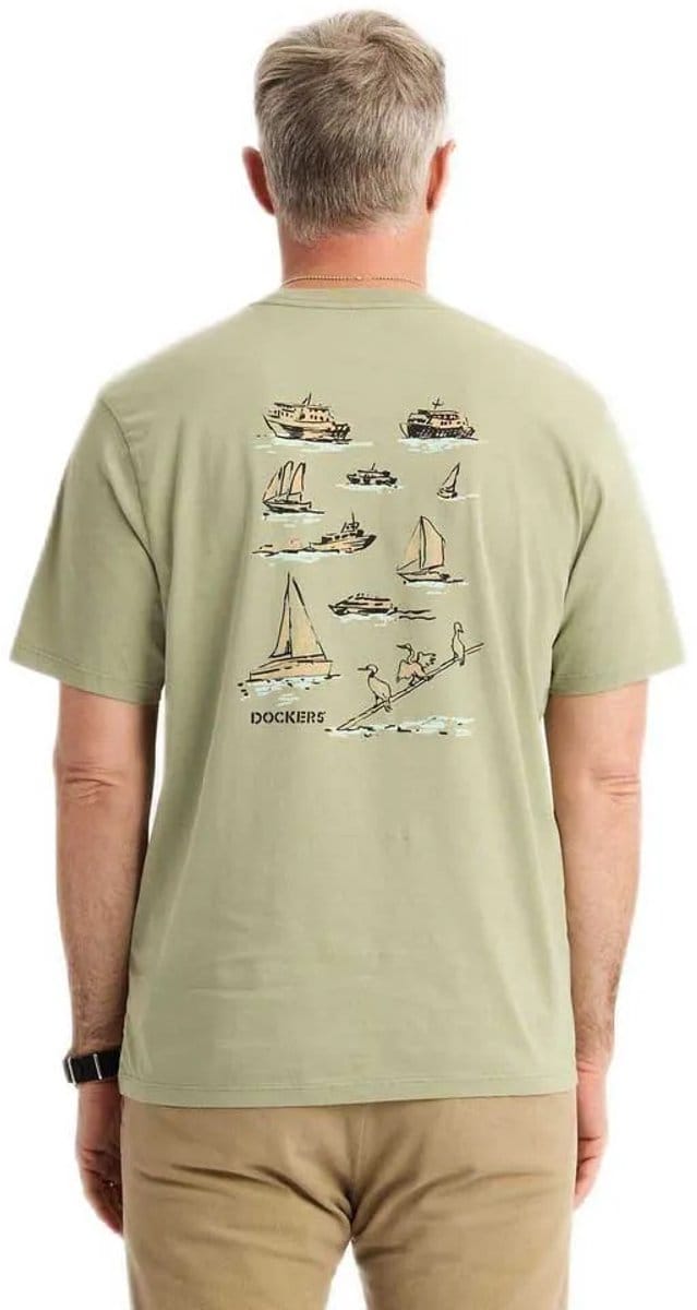 Dockers Graphic T-shirt Met Korte Mouwen Groen S Man
