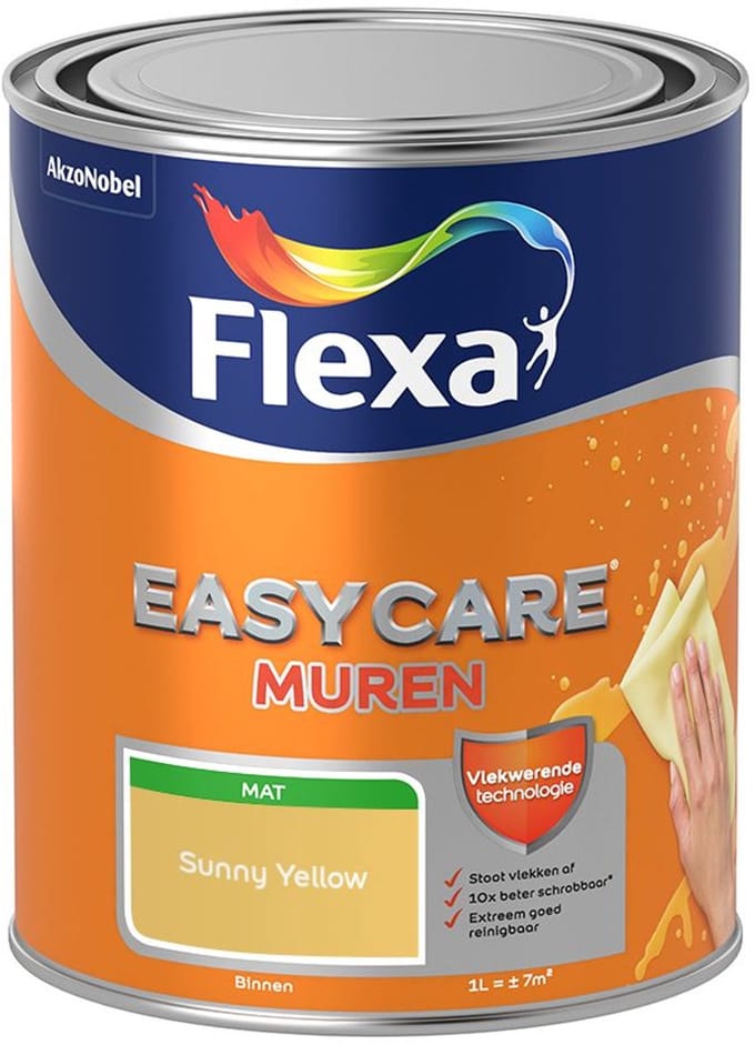 Flexa - Easycare Muren - Sunny Yellow - Mengverf - 1 L