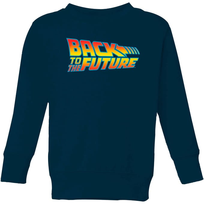 Back To The Future Classic Logo Kids' Sweatshirt - Navy - 134/140 (9-10 jaar)