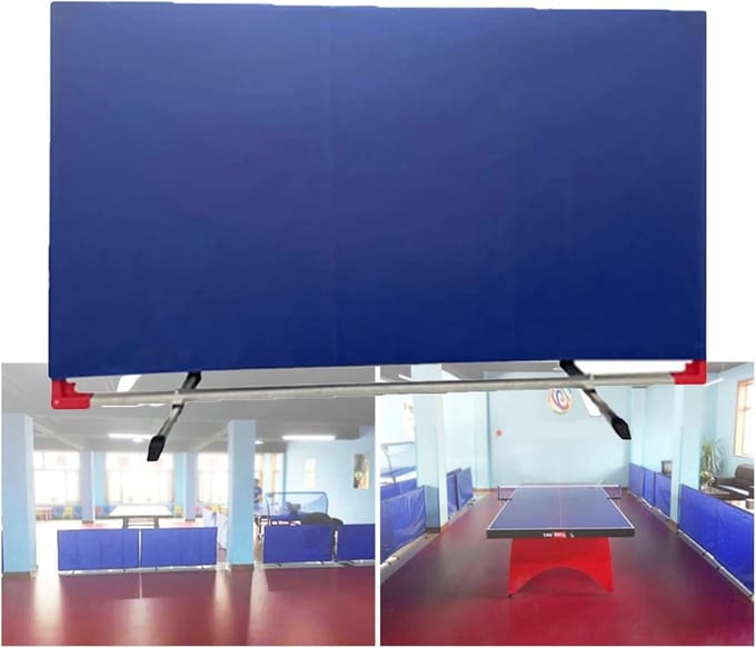 Ping Pong Hof Divider - Sportveld Afscheiding - Ruimte Verdelen - Opvouwbaar en Draagbaar - Flexibele Panelen - Grijs