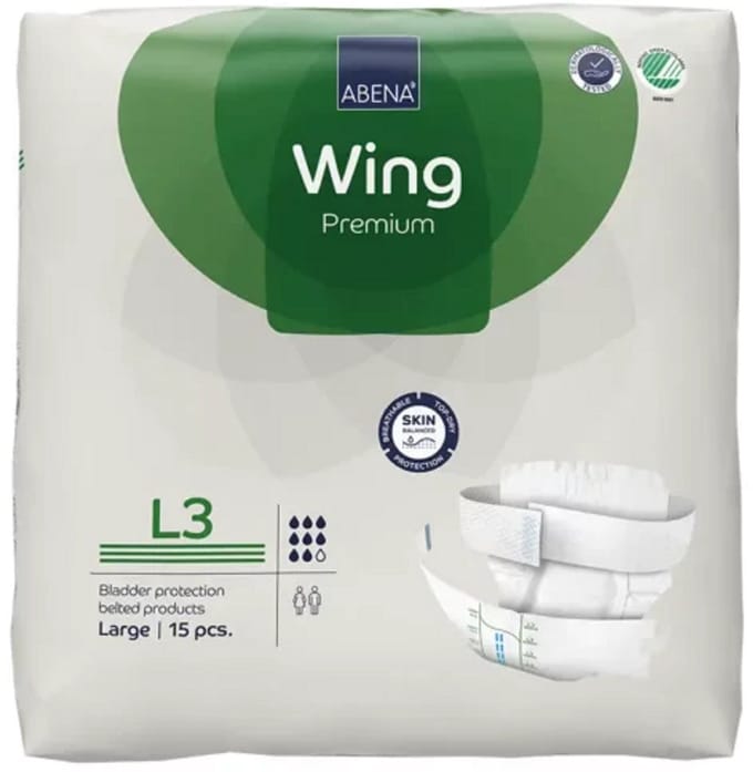 Abena Wing Premium 3 Large - 4 paquets de 14 protections