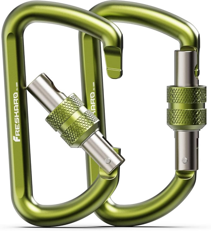 Sterke 3 Inch Karabijnhaak met Schroefsluiting - 1220 kg Belasting - Aluminium