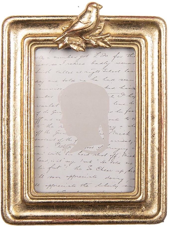 Clayre & Eef Fotolijst 6x9 cm Goudkleurig Kunststof