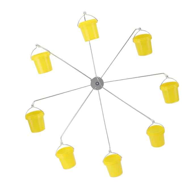 Reuzenrad Vogelvoeder Dynamisch Ontwerp Eindeloos Plezier Buiten Hangende Kolibrievoeder met 8 yellow
