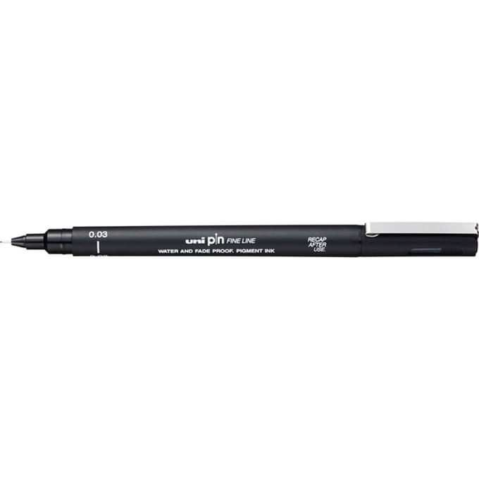 Fineliner Uni-ball Pin 0.03mm zwart