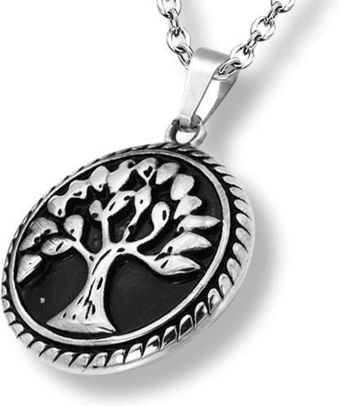 Amanto Ketting Dimka - 316L Staal - Levensboom - ∅29mm - 50cm