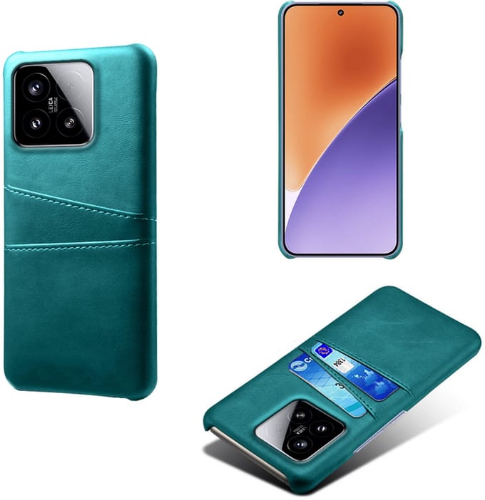 Backcover met Opbergvakjes + Glas Screenprotector voor Xiaomi 15 _ Groen