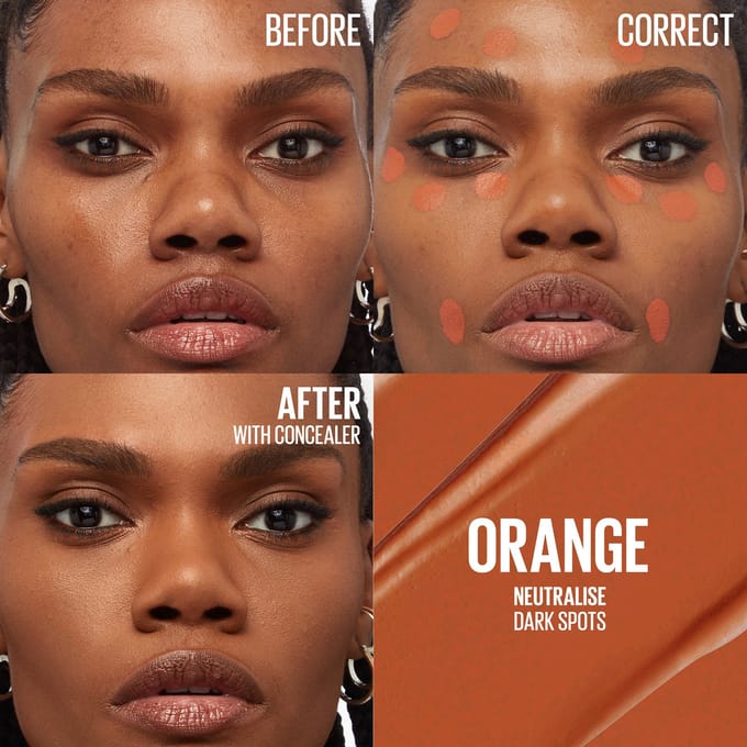 Maybelline Instant Eraser Concealer - Onfeilbare kleurcorrectie - Houdt tot wel 12 uur - Orange - 26 ml