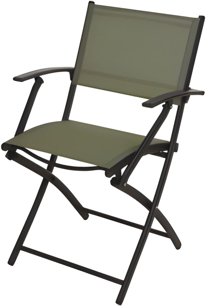 Vouwstoel Ambiance textileen Aluminium Groen