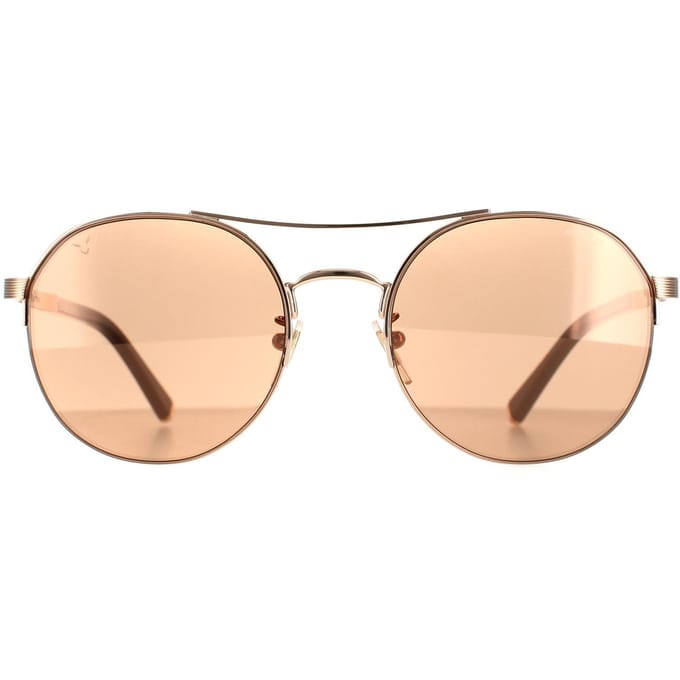 Police Aviator Mannen Shiny Copper Gold Brown Mirror Copper SPLA24 Lewis 03