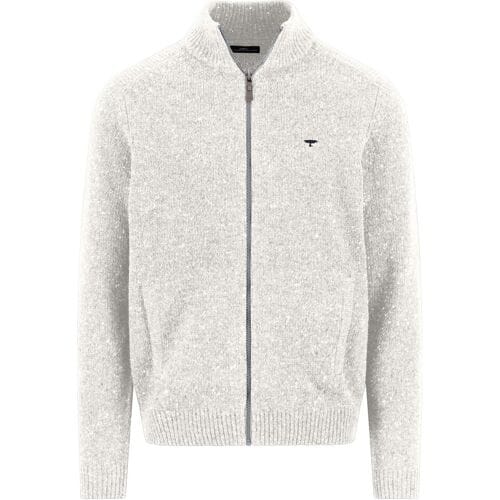 Fynch-Hatton Vest Fullzip High Collar Donegal Winter White / male