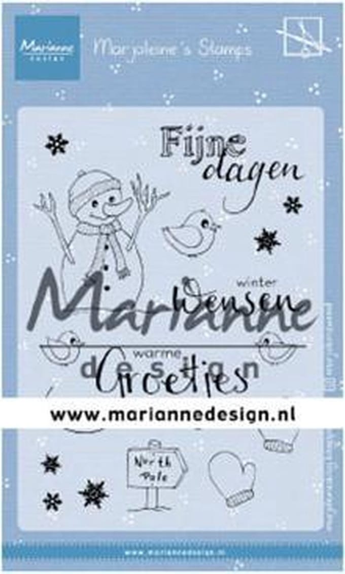 Stempel - Claer stamp - Marianne Design - Marjoleine's sneeuwman