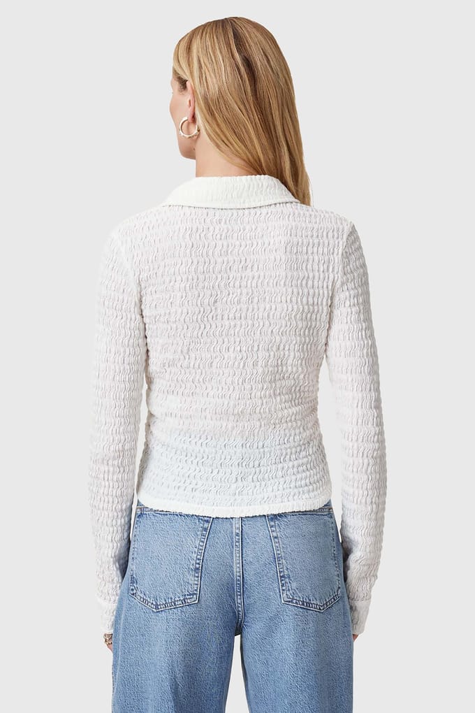 AllSaints Connie Shirt Chalk White Taglia: 12 | Magliette intime Outlet | Donna | Bianco