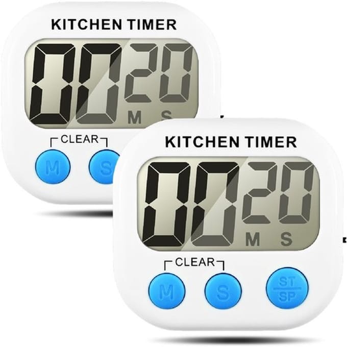 Allecto - Keukenkamer - Kookwekker - Groot LCD-scherm - Wit - Timer