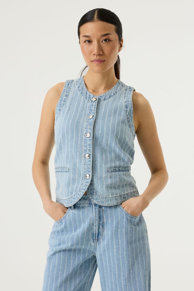 Garcia denim gilet medium used