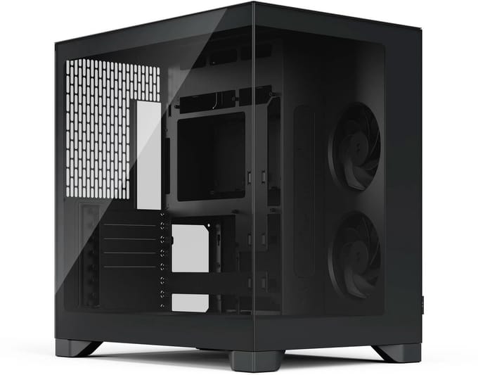 Fractal Design Geh Pop 2 Vision Black Midi-tower PC-behuizing Zwart 4 voorgeïnstalleerde ventilators, Stoffilter, Zijvenster