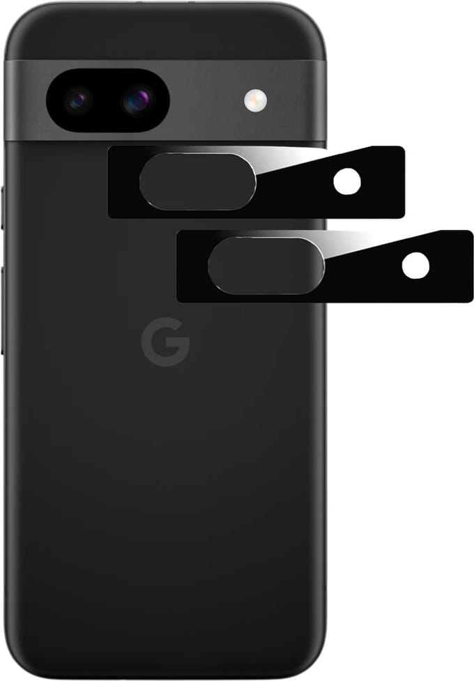 Camera Protector voor Google Pixel 8A - 2 stuks van glas Zwart glazen