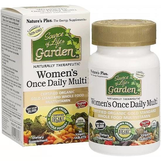 Natures Plus- Source of Life Garden, Multi Quotidien pour Femmes, 30 Comprimés Végans