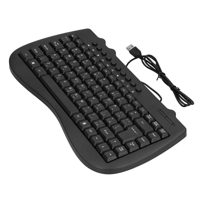 USB Toetsenbord Duurzaam Plastic 87 Toetsen KB‑301B Toetsenborden Algemeen Ergonomisch Computer