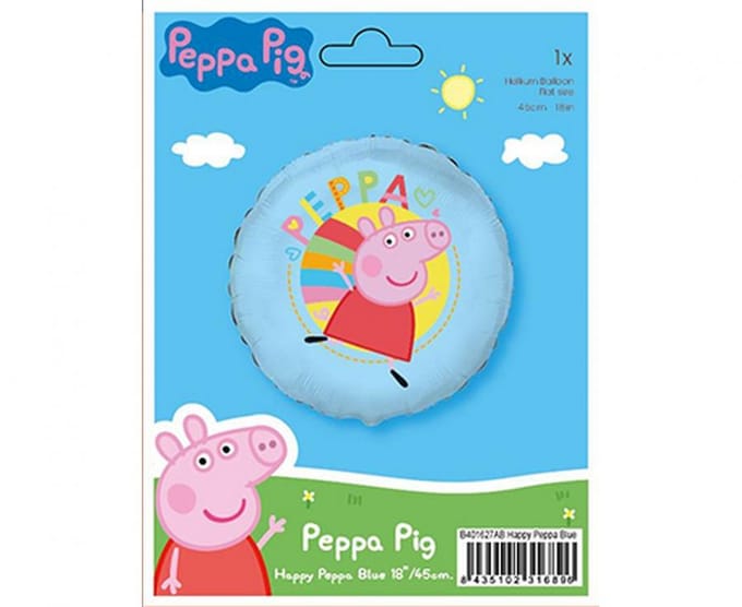 Ballon en Aluminium 18 Fx - Peppa Bleu (Opak.)