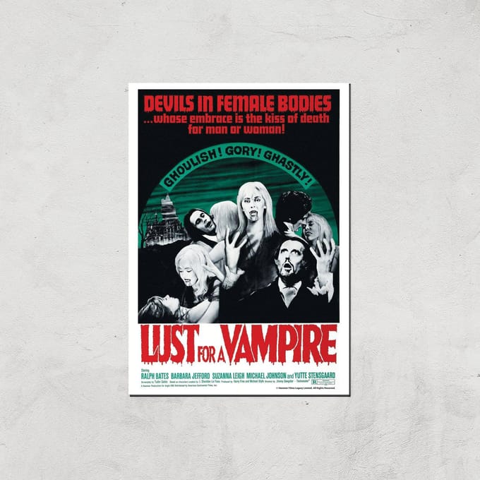 Devils In Female Bodies - Lust For A Vampire Giclee Art Print - A4 - Print Only