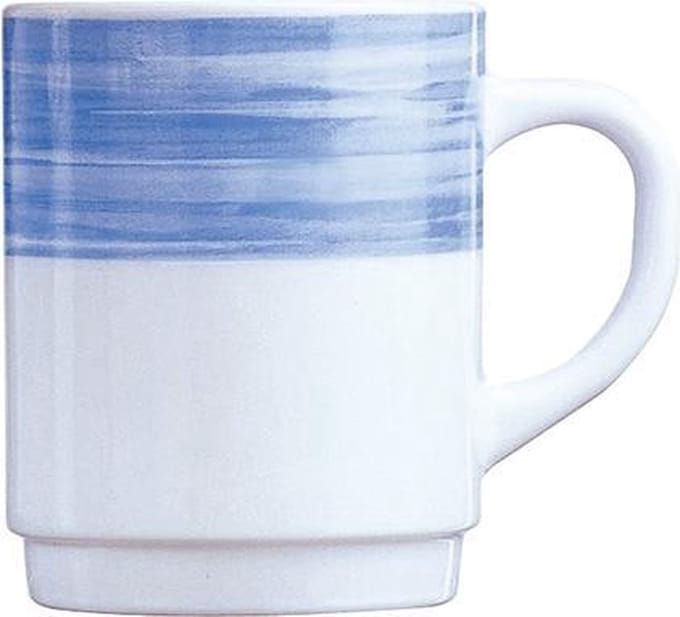 BRUSH MUG BLAUW 25CL SET VAN 6