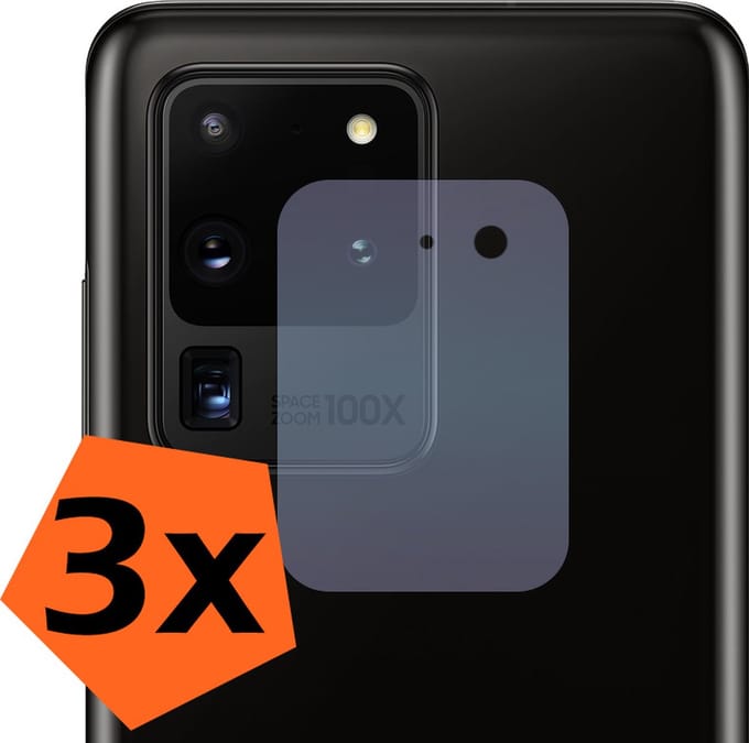 Camera Lens Protector - 3 Stuks - Geschikt voor Samsung Galaxy S20 Ultra - Camera Screenprotector - Gehard Glas - Beschermglas - Tempered Glass - Screen Protector