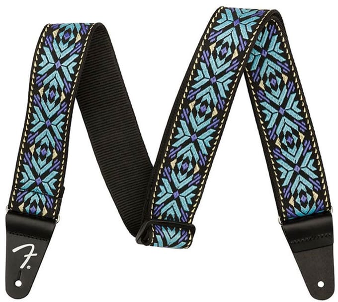 Fender Pasadena Geweven Gitaarband Blue Snowflake 0990638025