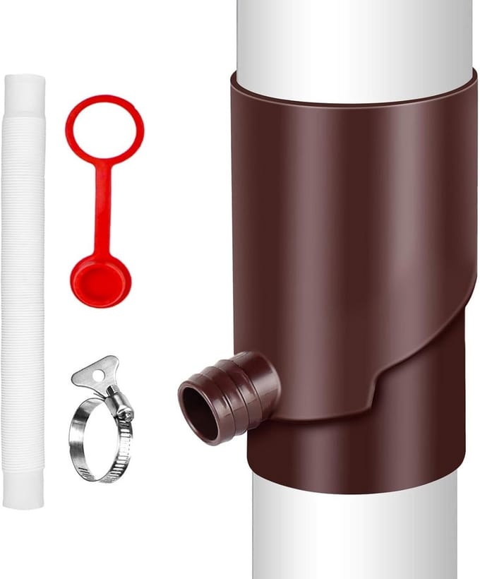 Watervat Tuin - Regenton Set - Water Verzamelen - Probleemloze Montage - Grote Capaciteit - Bruin