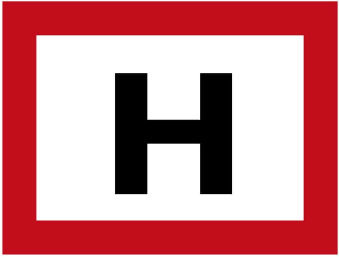 Ondergrondse brandkraan sticker H 250 x 200 mm