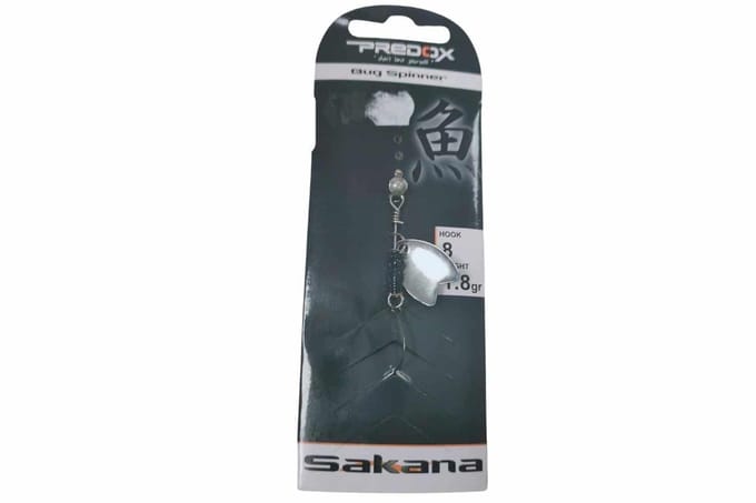 Predox Bug Spinner – Lichtgewicht microspinner met gevederde dreg voor forel en baars Silver