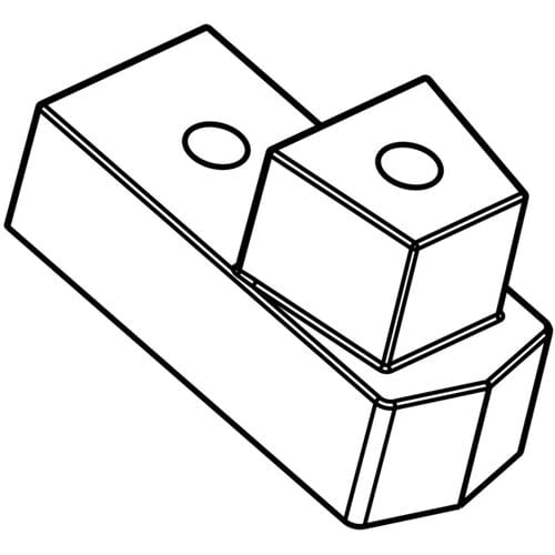 AEG deurstopper, bodem, zilver, 33,7x14,5mm 8074992036