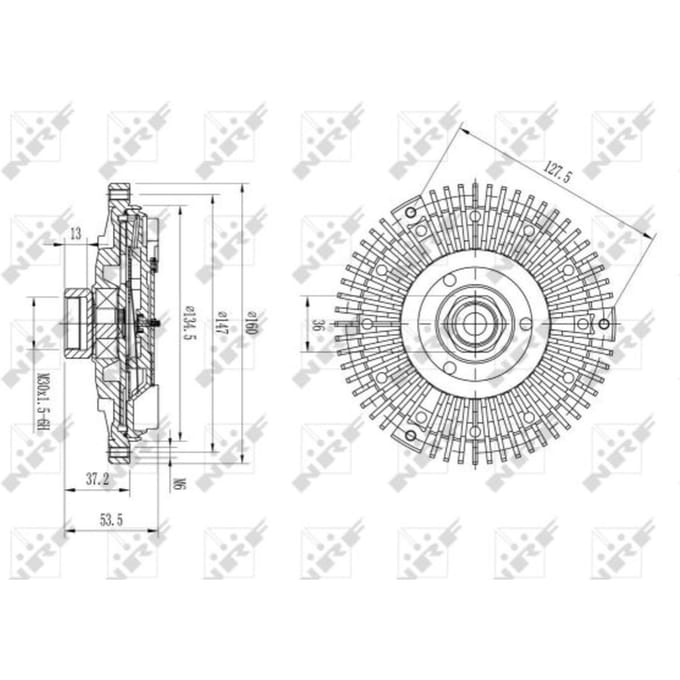 Koppeling, radiatorventilator NRF 49633