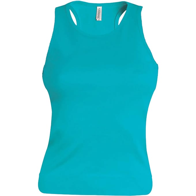 Tank Top Dames S Kariban Mouwloos Deep Turquoise 100% Katoen