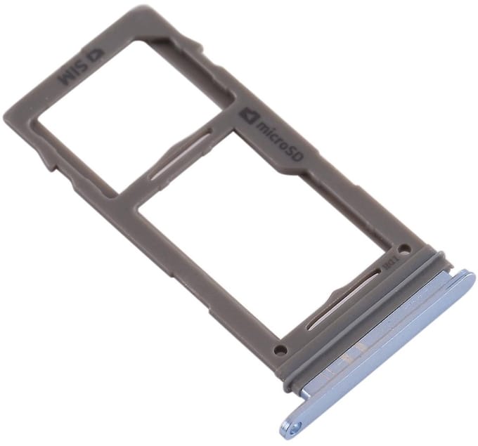 Voor Samsung Galaxy S10 / S10+ / S10e SIM/SD Kaarthouder Blauw